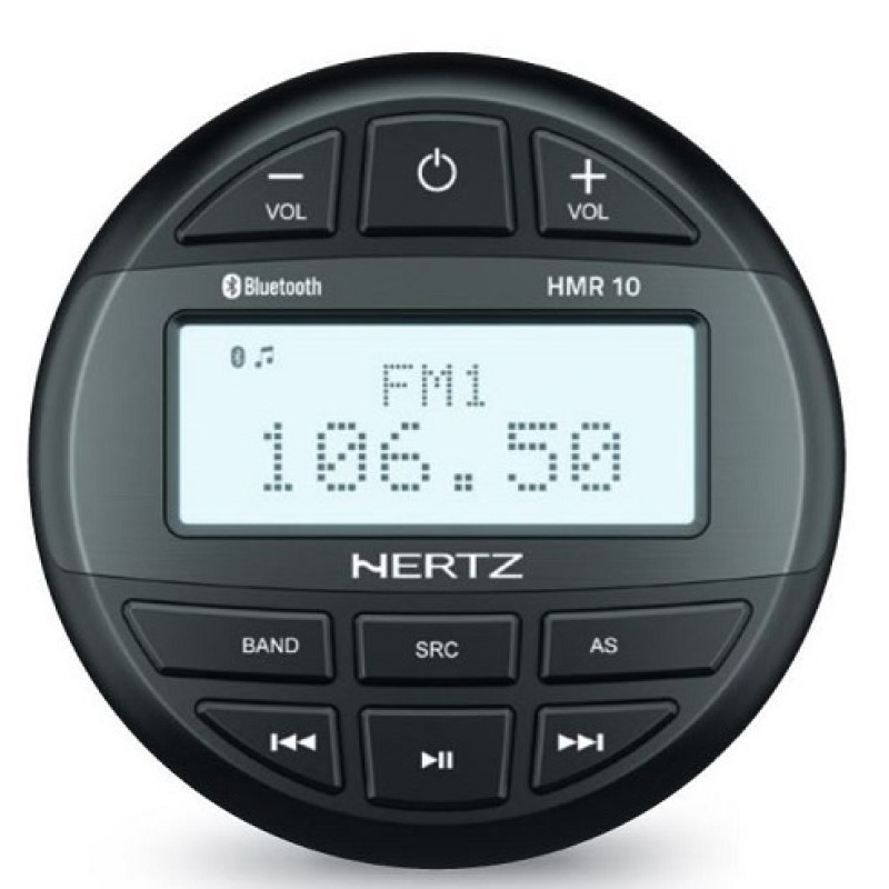 Centru muzical HMR 10D, fara difuzoare, rezistent la apa, negru