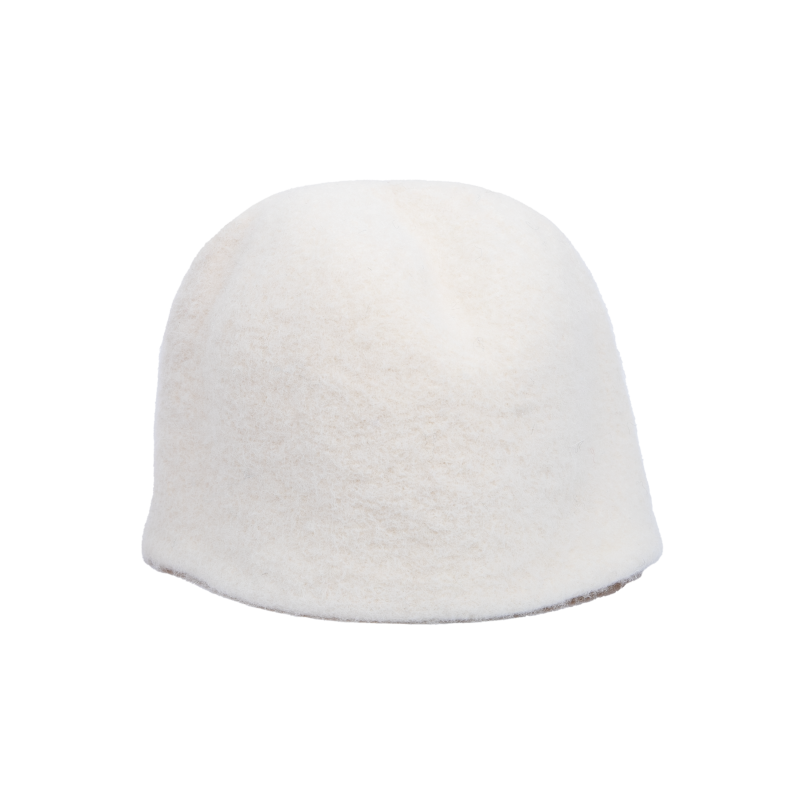 Palarie de sauna - Alba, de lana