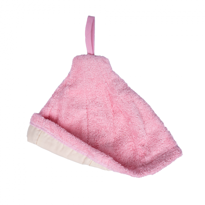 Set cadou într-o cutie cadou pentru EA. Căciulă și șorț de saună pentru femei - ROZ