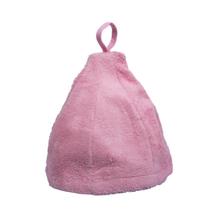 Set cadou într-o cutie cadou pentru EA. Căciulă și șorț de saună pentru femei - ROZ