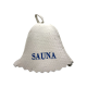 Pălărie de saună - SAUNA, cu litere albastre