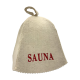 Pălărie de saună - Saună, cu litere roșii