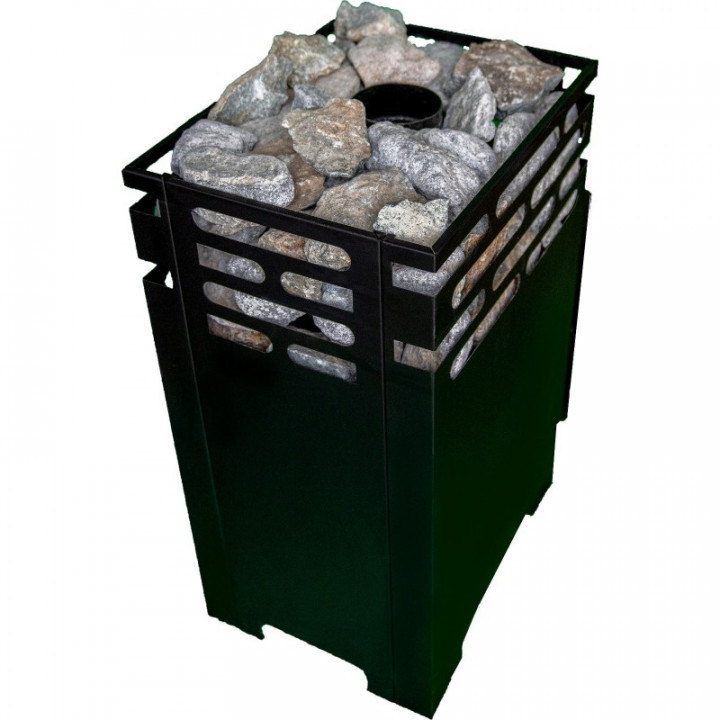 Soba sauna pe lemne - LETONIA 14 cu usa de sticla