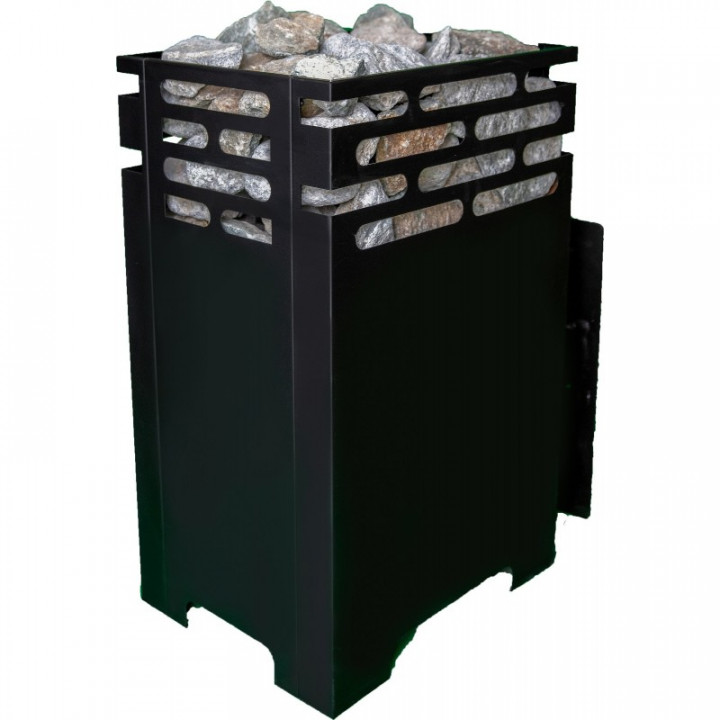 Soba sauna pe lemne - LETONIA 14 cu usa de sticla