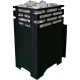 Soba sauna pe lemne - LETONIA 14 cu usa de sticla