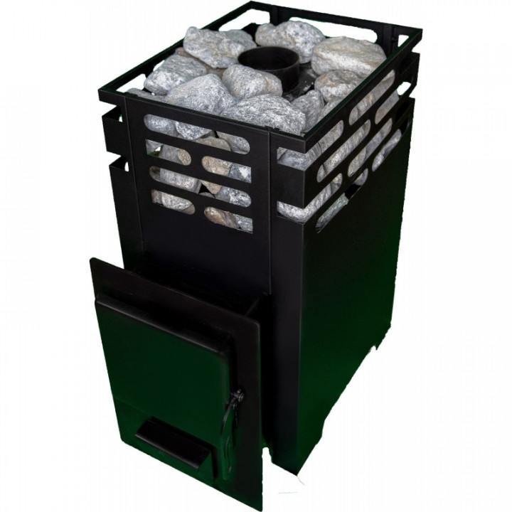 Soba sauna pe lemne - LETONIA 14 cu usa de sticla