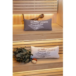 Pernă de saună, gri-maro 