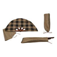 Ventilator de saună, material în carouri închise la culoare