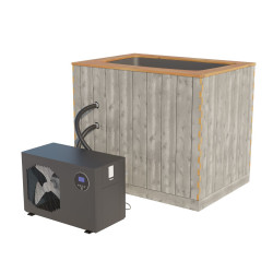 Cada de baie cu apă rece Kirami Premium NordicIce S cu pompă de căldură Dualex, 500 l 