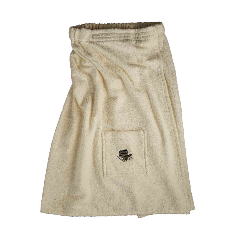 Șorț de saună pentru bărbați de culoare deschisă, bumbac