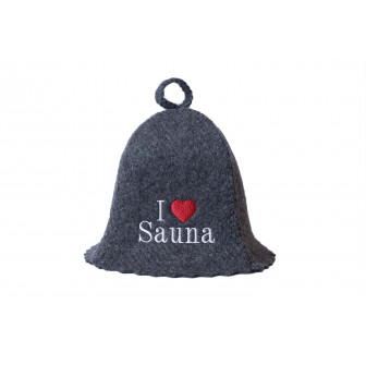 Pălărie de saună - Iubesc sauna, gri