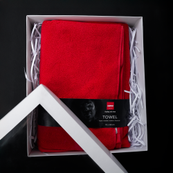 Prosop într-o cutie cadou, HARVIA, 70 x 140 cm, roșu 