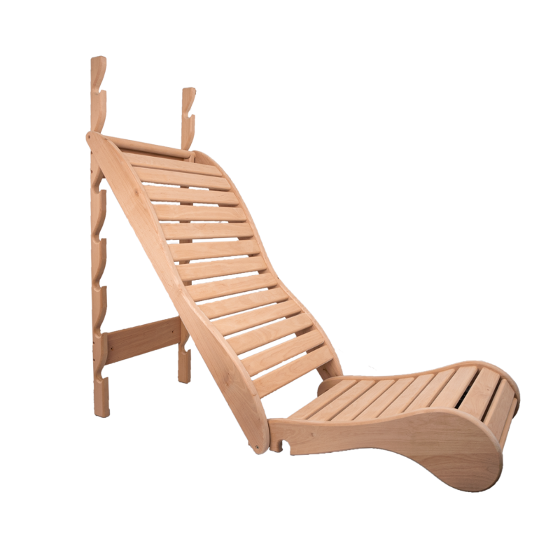 Bunk de relaxare pentru saună, arin negru