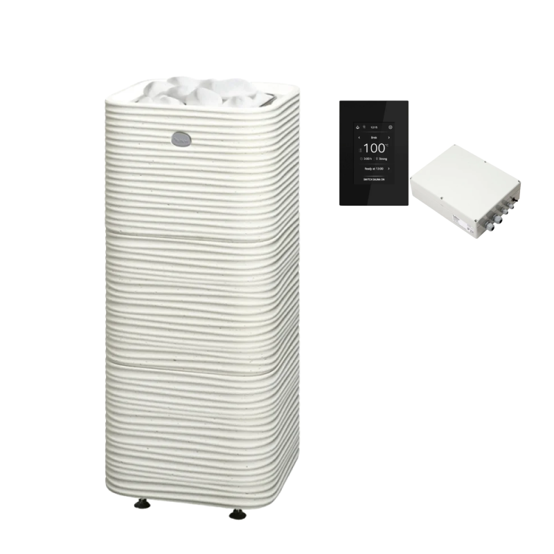 Soba sauna TULIKIVI HUURRE, alba, cu panou de comanda