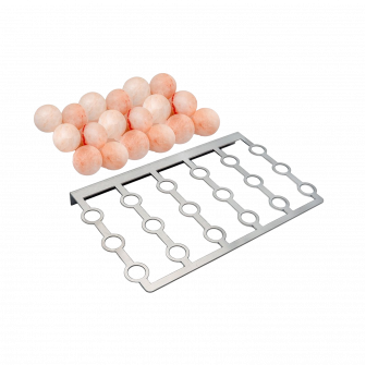 Bile de sare SAUFLEX pentru saune – set 18 buc. cu suport