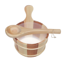 SAUFLEX galeata si oala din lemn 4 l, pin, cedru - 1