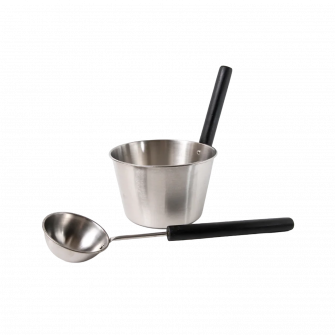 Set găleată și oală din inox SAUNIA 4 l