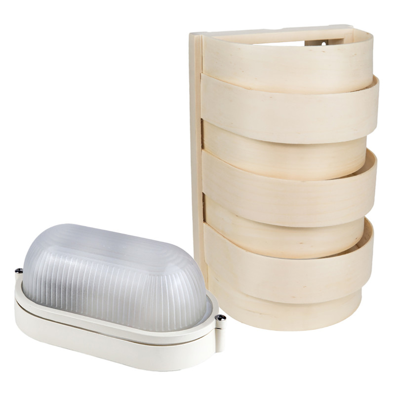 Set lampă și zăbrele Sawo 917-A, aspen