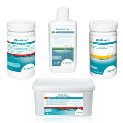 Kit de întreținere fără clor, pentru piscine cu filtru casetat  Kit de întreținere fără clor, pentru piscine cu filtru casetat