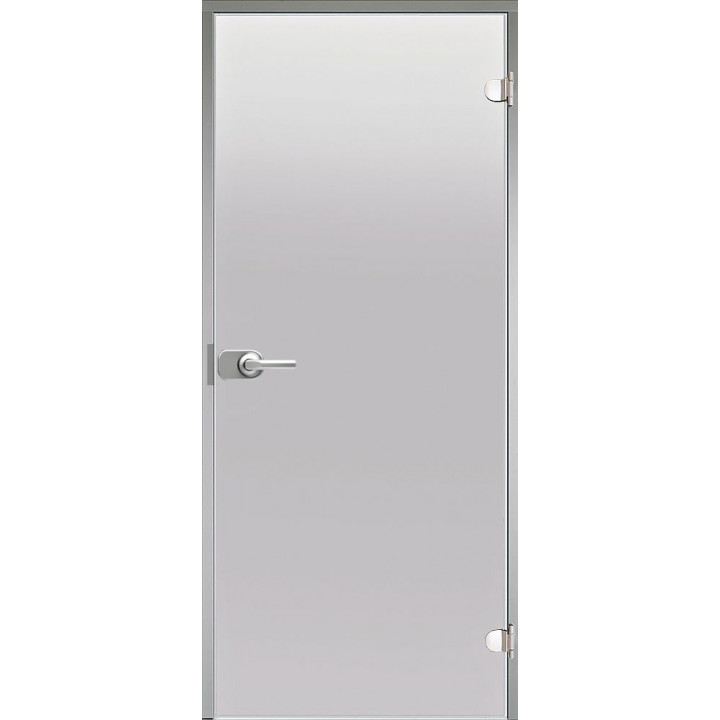 Ușă de sticlă HARVIA, ramă din aluminiu 9 x 21, cu încuietoare