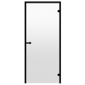 Uși de saună din sticlă HARVIA, ramă din aluminiu negru 7x19 (linie neagră) - 1