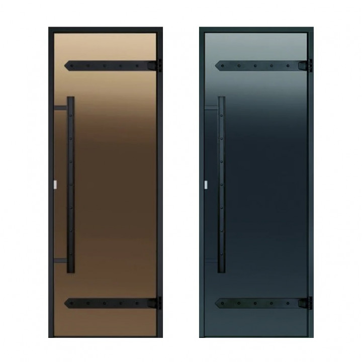 Uși de saună din sticlă HARVIA Legend, cadru din aluminiu 8x19