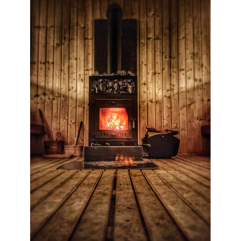 Sobă de saună pe lemne - SUMMIT MANASLU OPEN cu grilaj metalic