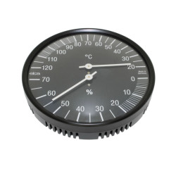 Termometru-higrometru, negru 