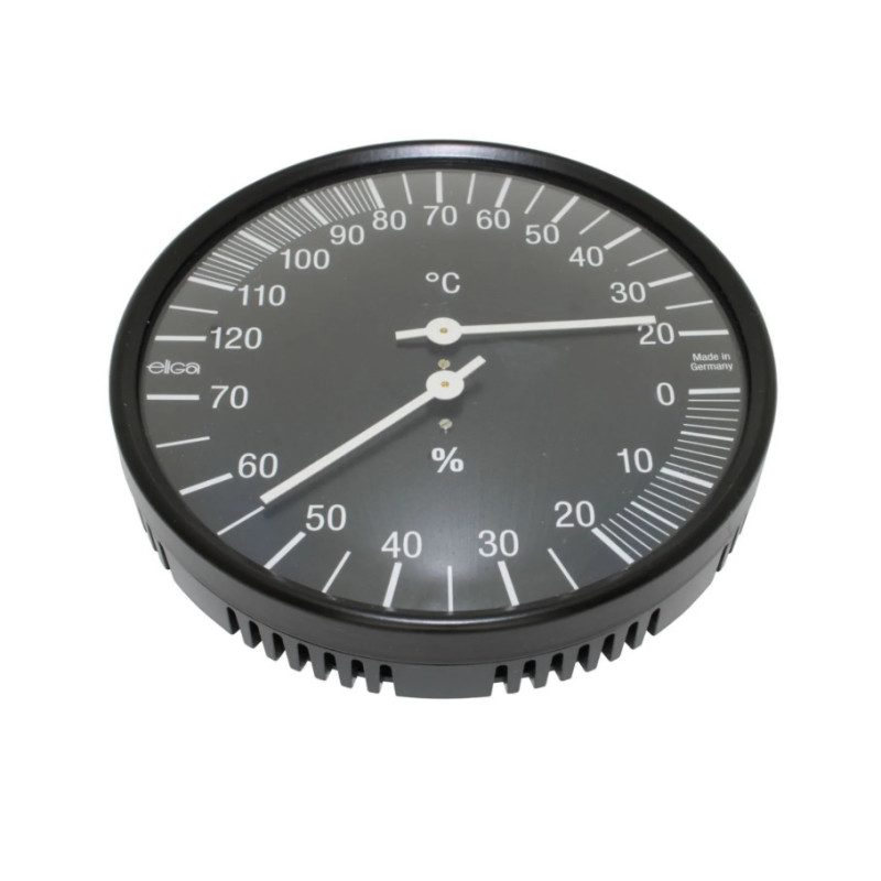 Termometru-higrometru, negru