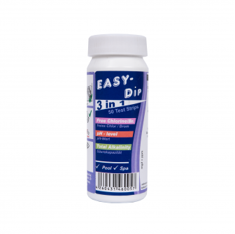 Benzi de testare a apei Easy-Dip 3 în 1, testare pH/CL/BR/alcalinitate, 50 buc