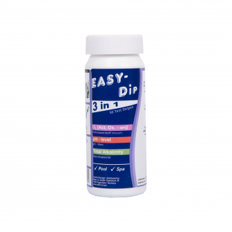 Benzi de testare a apei Easy-Dip 3 în 1, pentru testarea pH-ului/O2/alcalinității, 50 buc