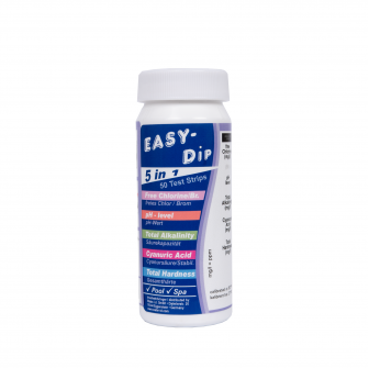 Benzi de testare a apei Easy-Dip 5 în 1, testare pH/CL/BR/Stabilizator/Alcalinitate/Duritate