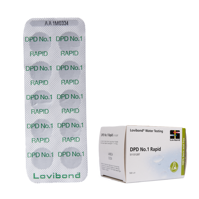 Tablete pentru testarea apei DPD 1, determinarea clorului, 10 tablete