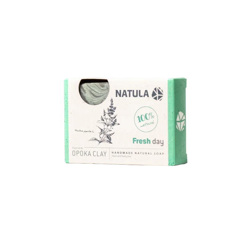 Sapun NATULA pentru fata si corp cu opoka rock si menta 100g