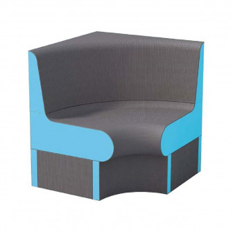 Scaun de colț pentru saună cu aburi WEDI de 850 mm