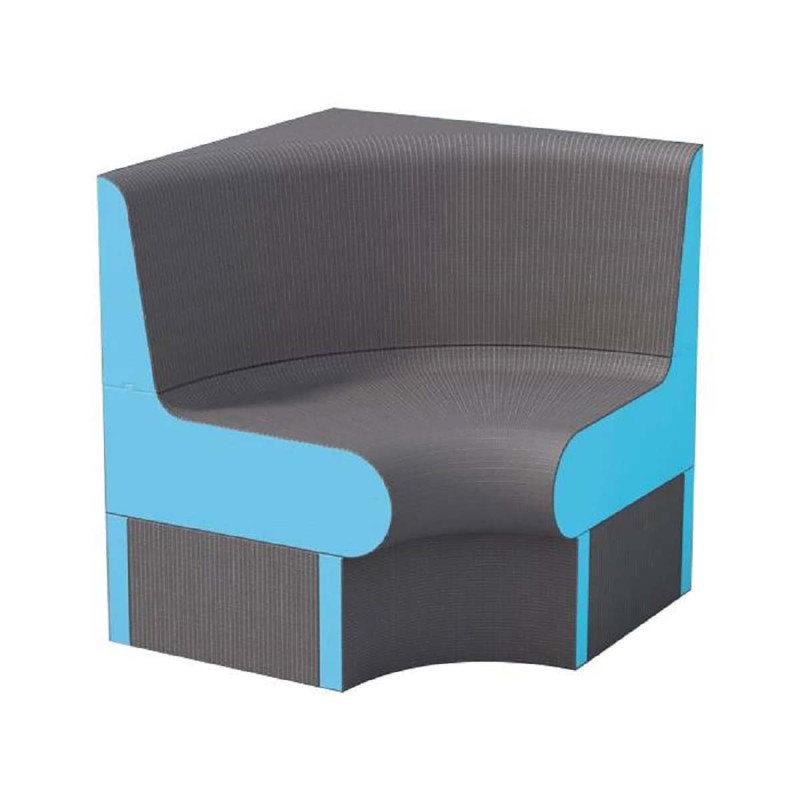 Scaun de colț pentru saună cu aburi WEDI de 850 mm