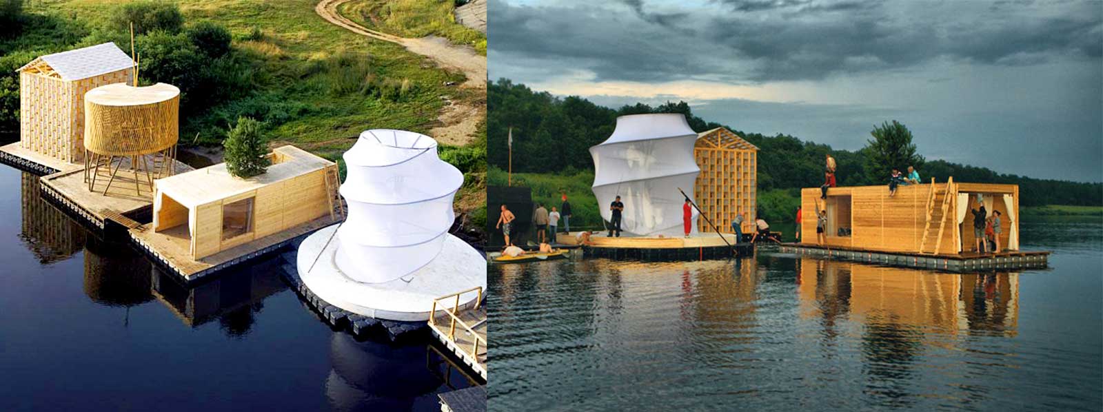 Saună plutitoare Kaluga, Rusia Floating Kaluga Sauna, Russia